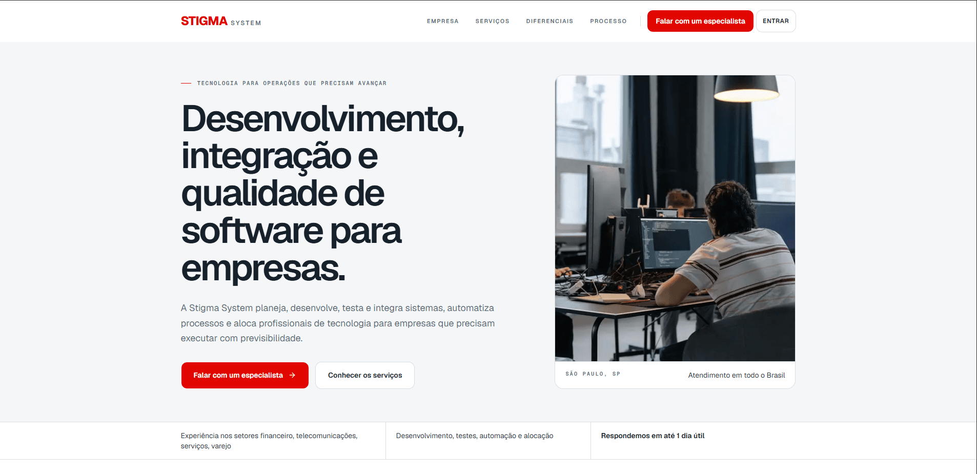Captura do projeto STIGMA SYSTEM